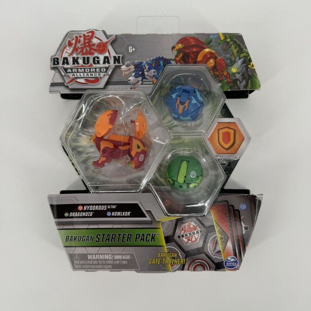 Bakugan Armored Alliance Starter Pack Hydorous Ultra Dragonoid & Howlkor Figures